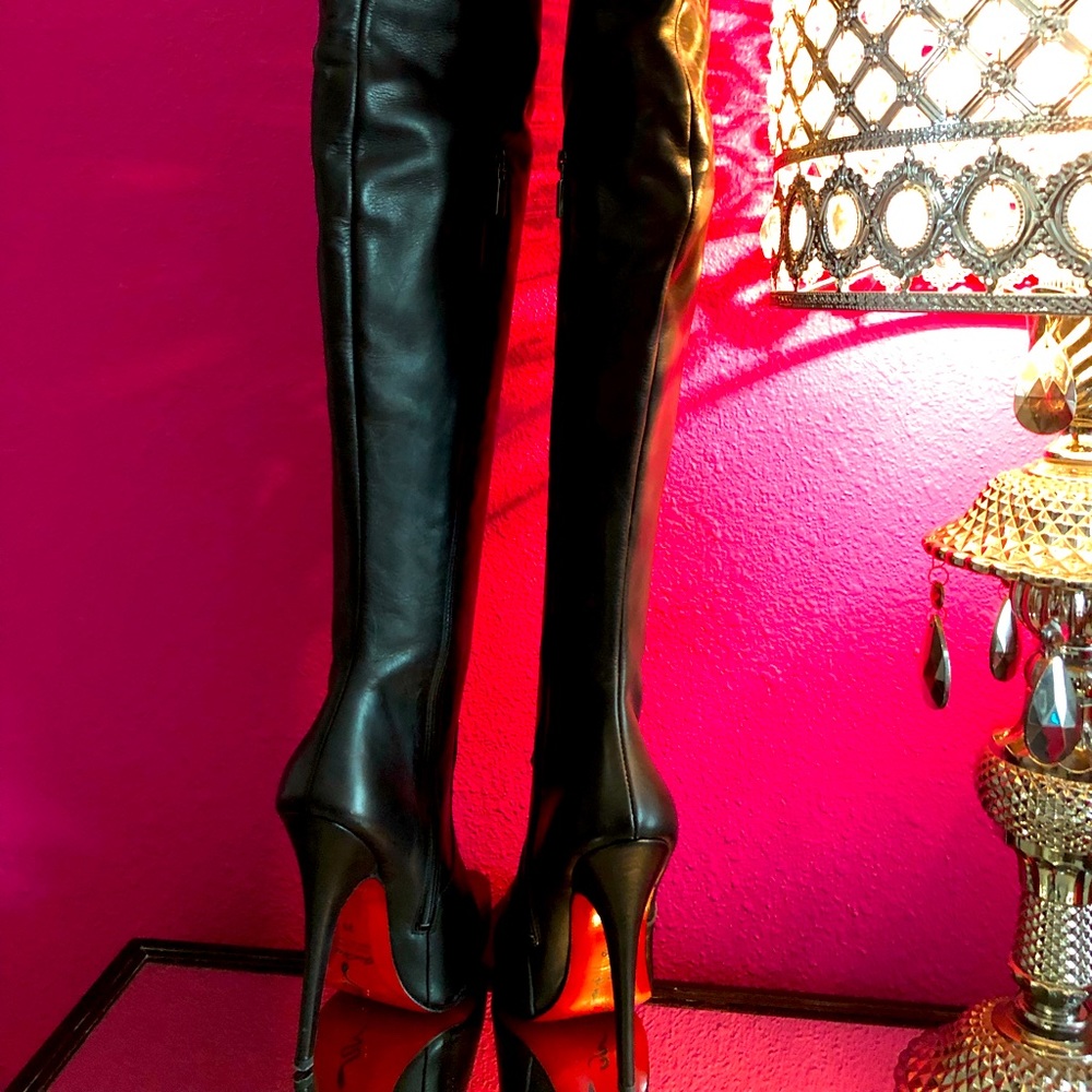Gio Hel over the knee leather stiletto boots